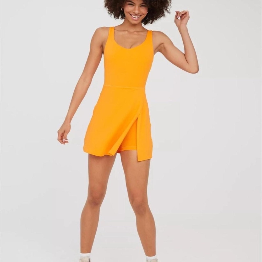 Vibrant Orange Sleeveless Dress